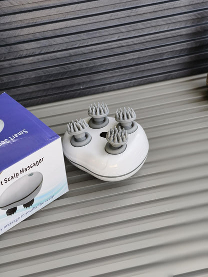 Smart Electric Scalp Massager – 4D Deep Kneading Waterproof Hair & Head Massage Device with Rechargeable Battery